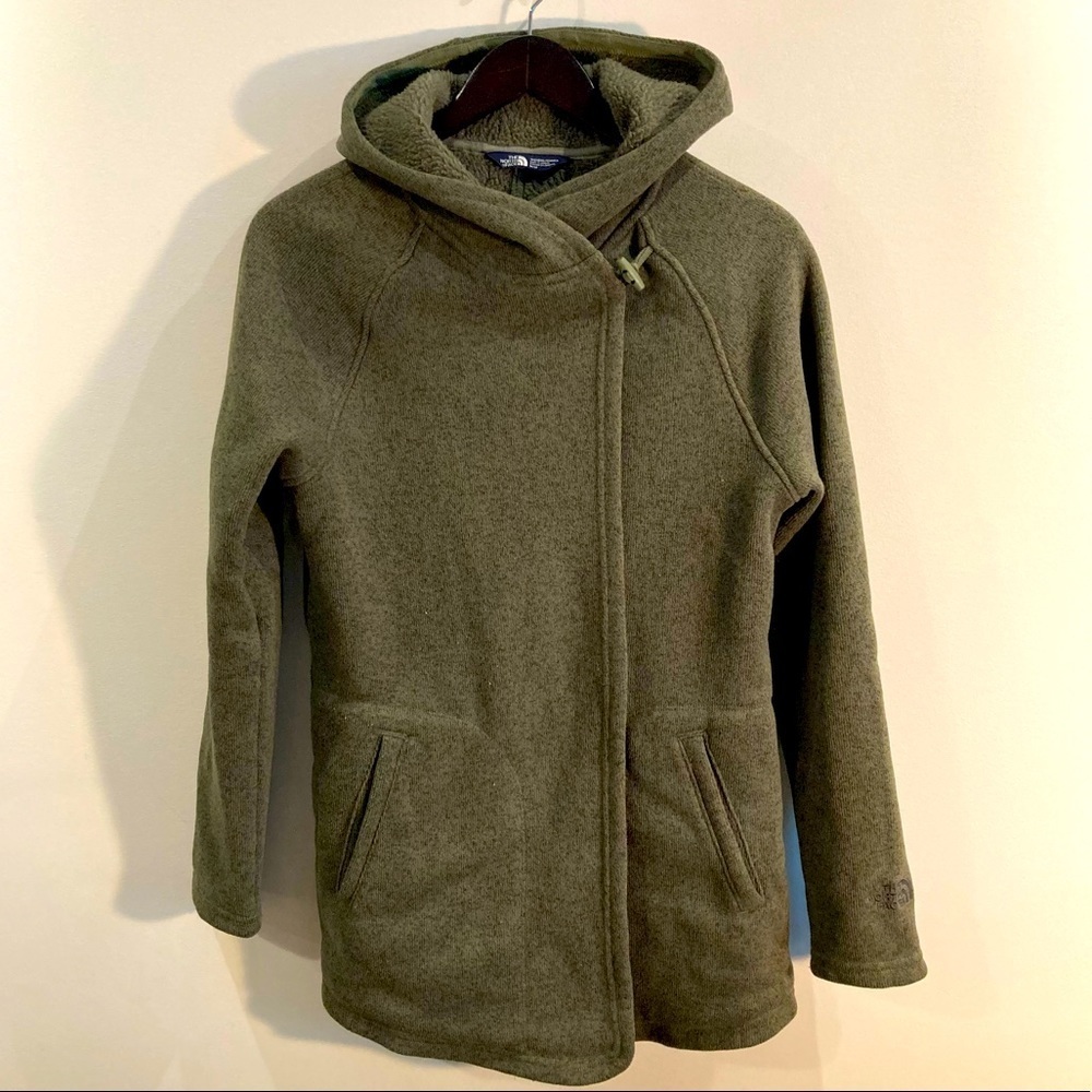 Olive Green Hooded Women's Sweater